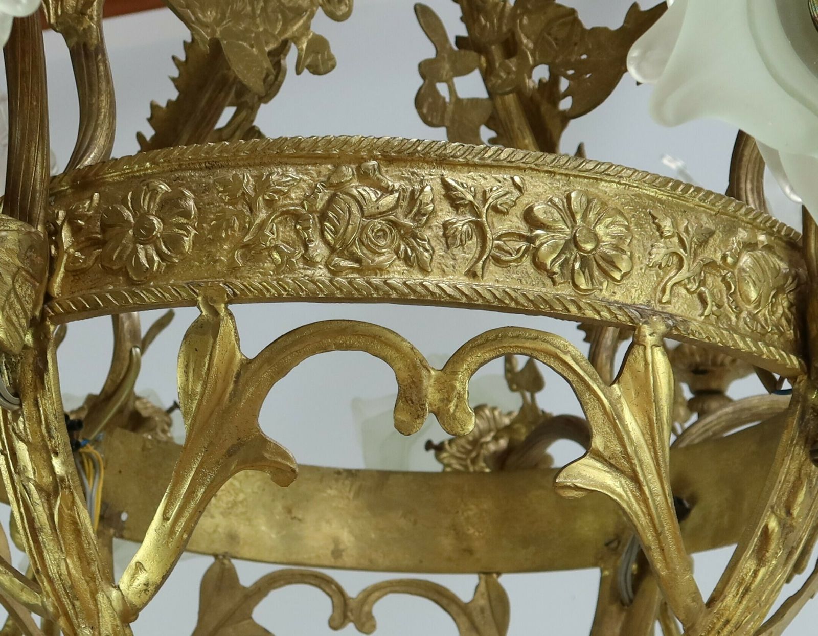 photo for sale Chandelier With 12 Lights In Gilt Bronze, Napoleon III Style – Late 19th Century
