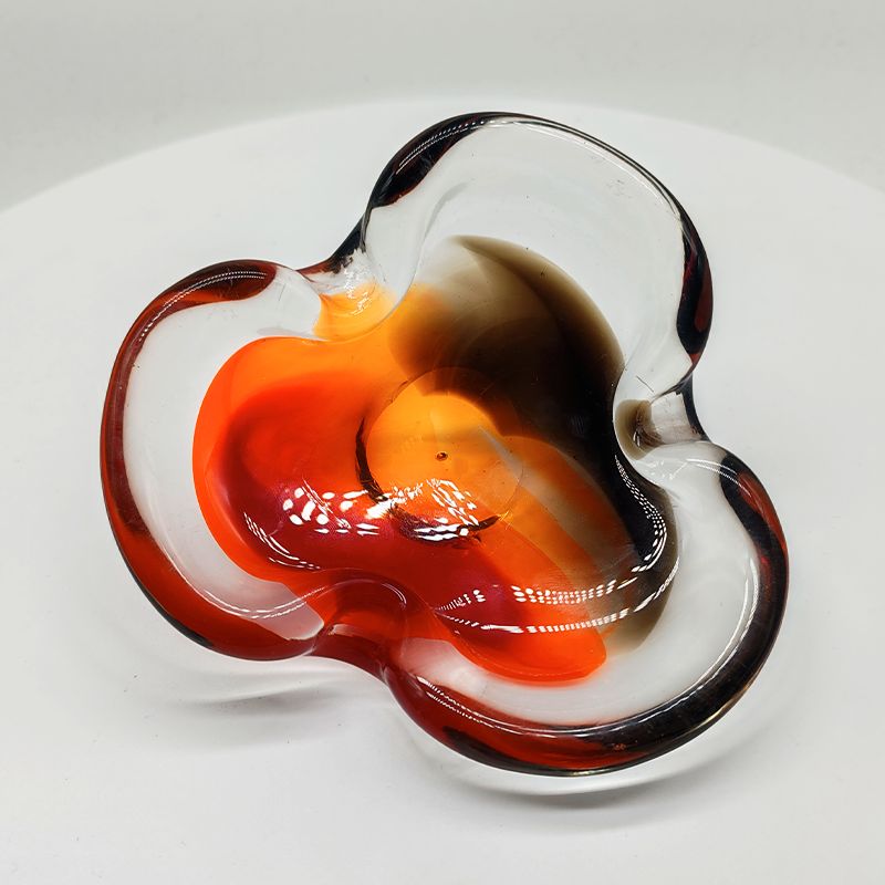 1960s Ashtray Or Catch All In Murano Glass By Flavio Poli For Seguso. Made In Italy. photo vintage