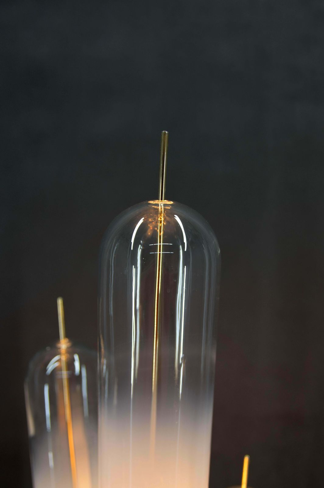 Mid Century Modern Reed Floor Lamp Murano Glass Metal By Mazzega, Italy, 1970s photo vintage