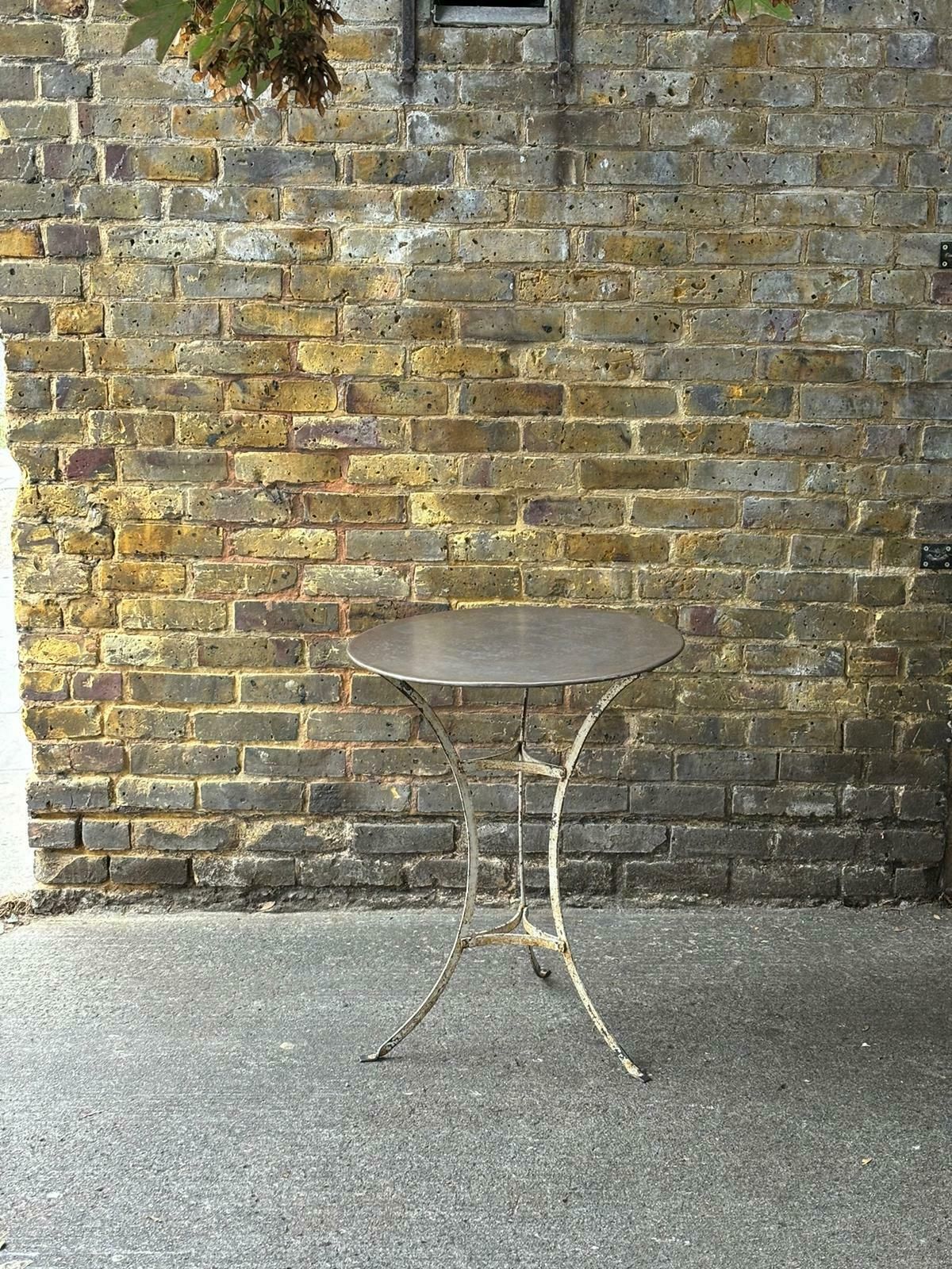 Vintage Zinc Top Bistro Table photo furniture