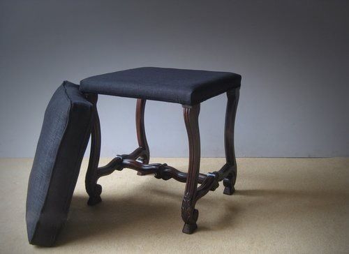 Baroque Style Loose Cushioned Stool photo Furniture