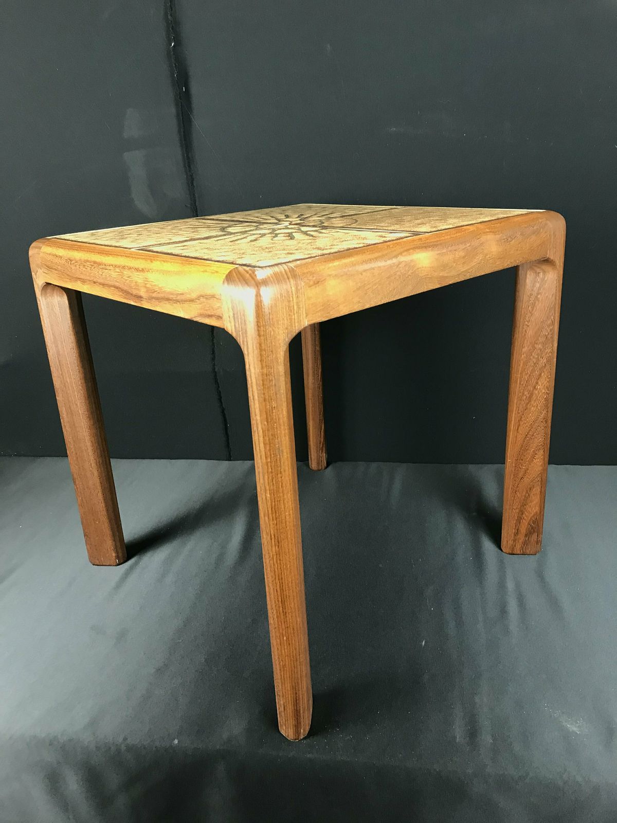 Vintage Tile Top Coffee Table With Danish Styling In Afromosia