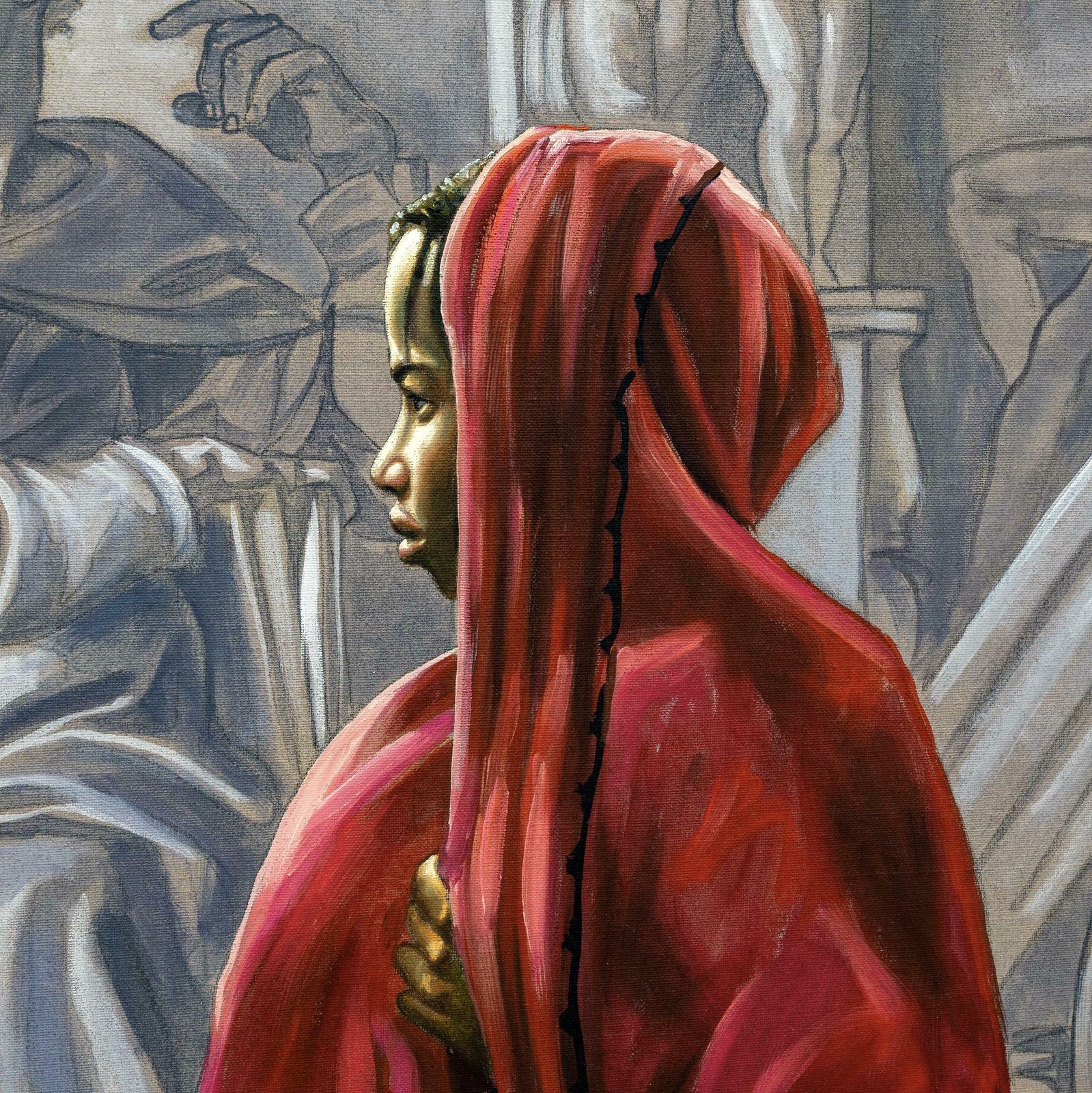 Oil On Canvas "Untitled" Unique Work By Ali Hassoun, Year 2003 photo vinterior