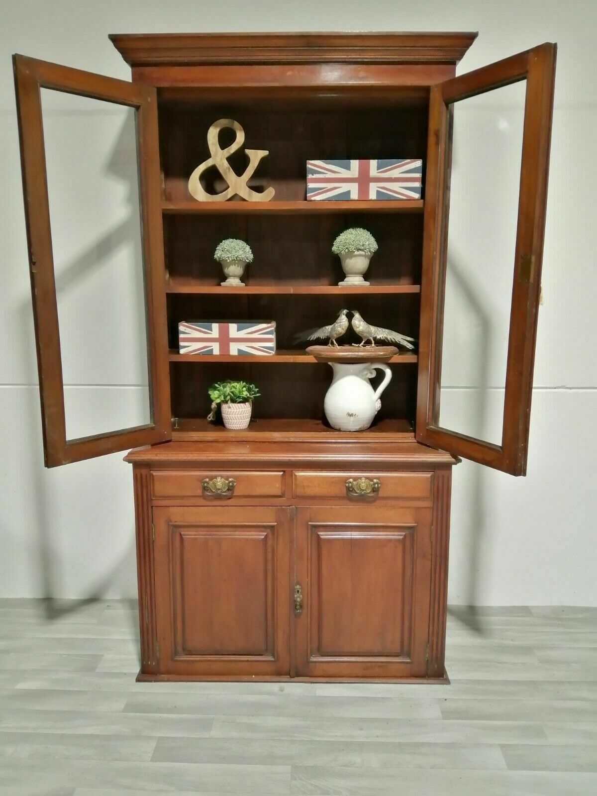 Antique Welsh Arts And Crafts Style Bookcase House Keepers Cupboard photo furniture