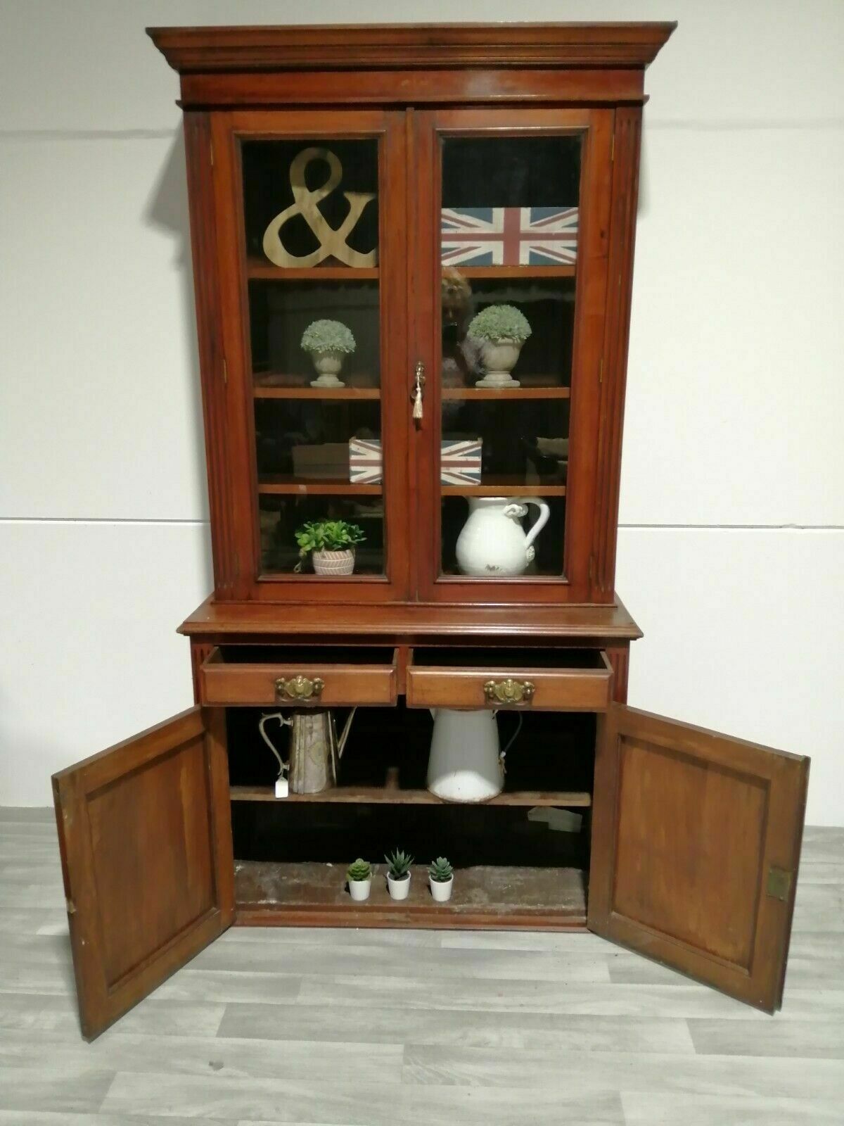 Antique Welsh Arts And Crafts Style Bookcase House Keepers Cupboard photo 495.0