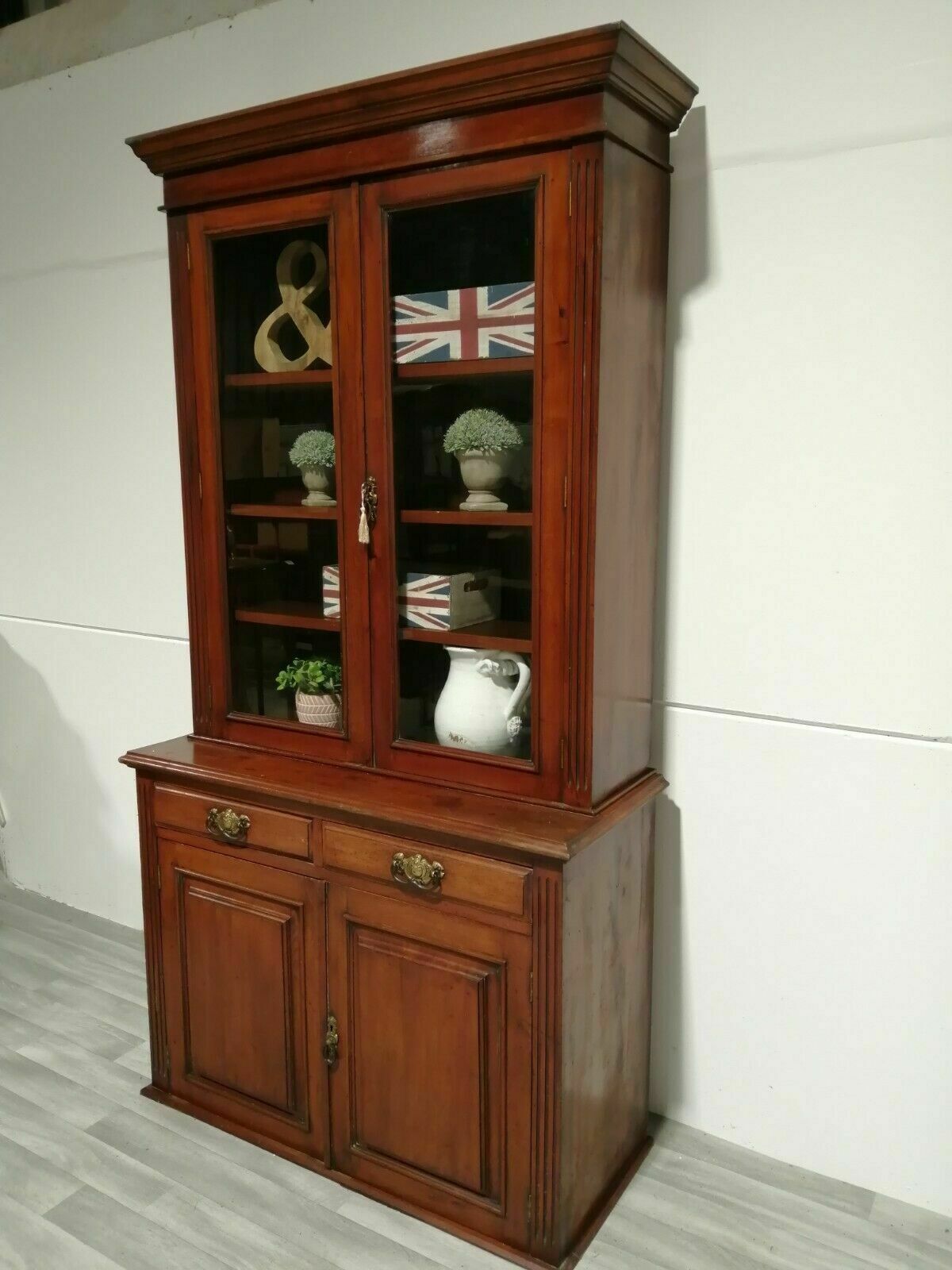 495.0 Antique Welsh Arts And Crafts Style Bookcase House Keepers Cupboard photo