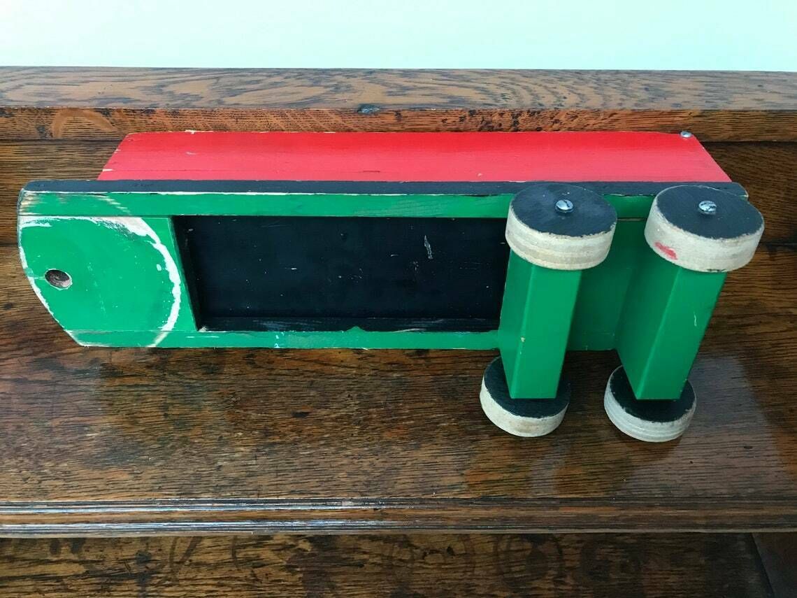 Folk Art Shed Made Toy Articulated Tipper Truck From Belgium photo vintage