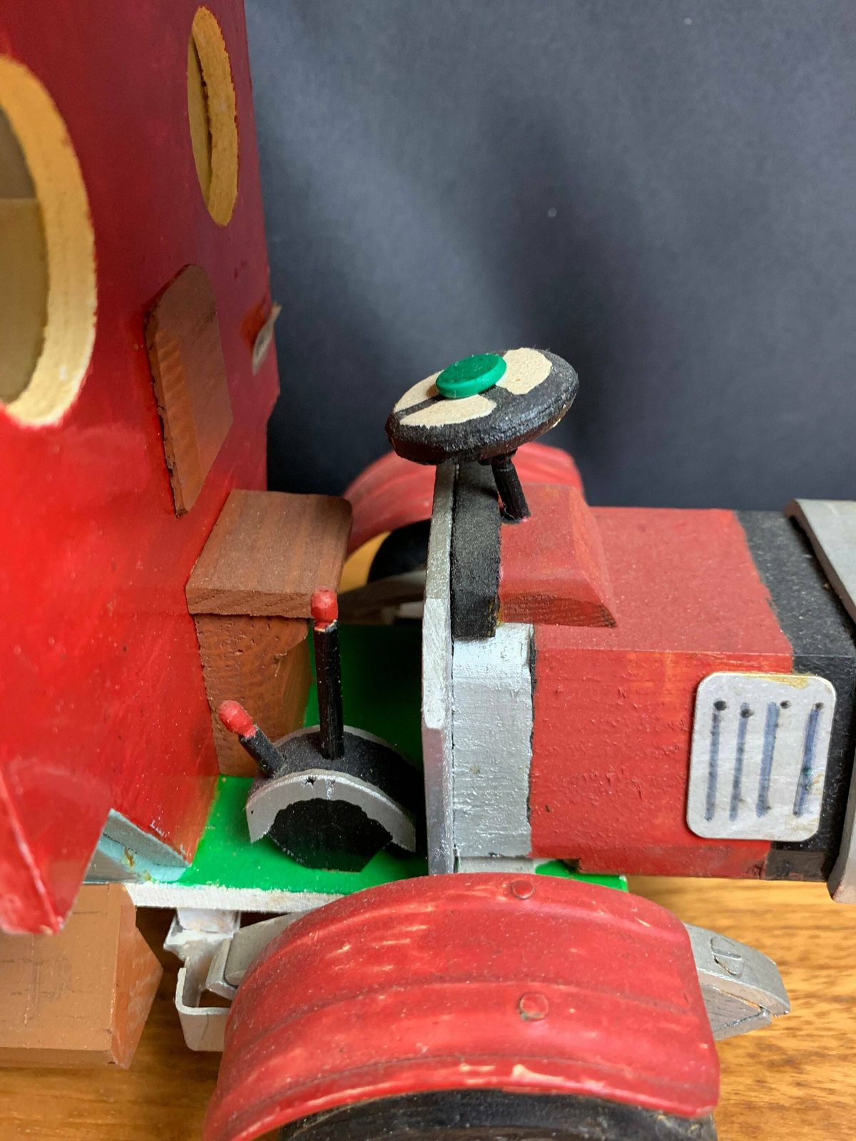 Sensational Scratch Built Toy Model Of An Early 20th Century Open Top London Bus photo 95.0