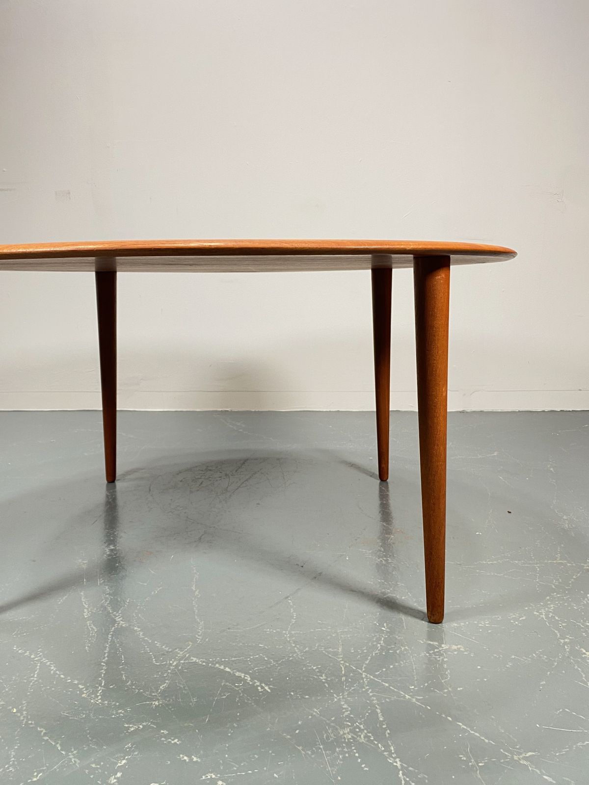 photo for sale Solid Circular Teak Coffee Table By Hvidt & Mølgaard Nielsen For France And Søn