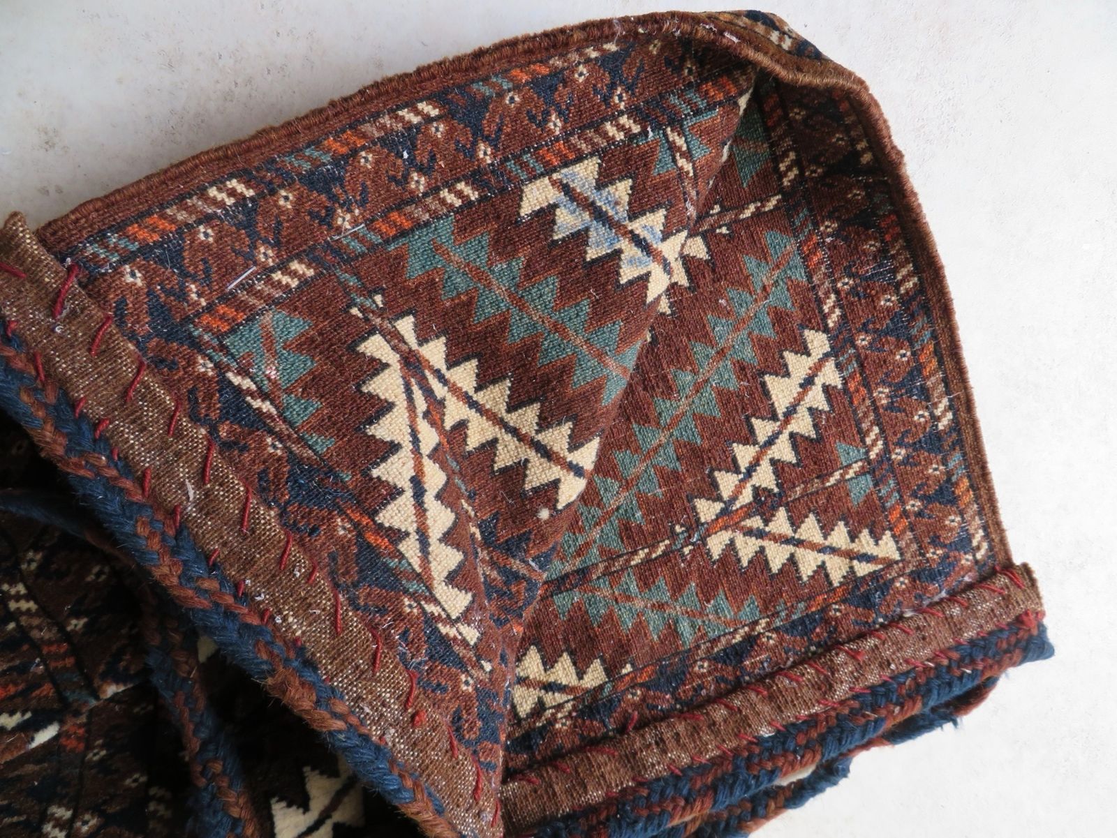 Scarce Antique Yomut Turkmen Uk Ok Bash (Tent Pole Bag), Turkmenistan, Central Asia.Circa 1900. photo buy