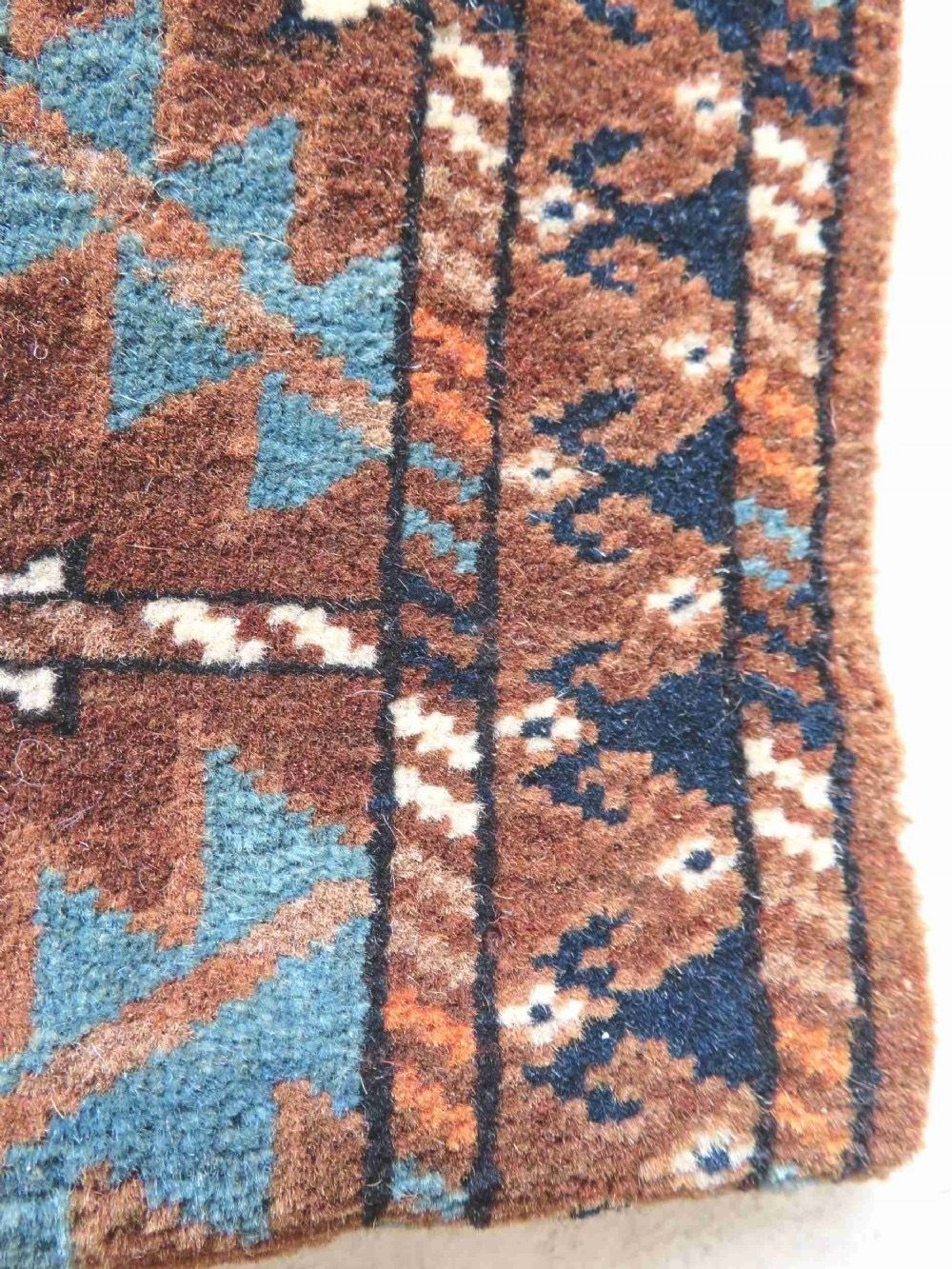 photo vintage Scarce Antique Yomut Turkmen Uk Ok Bash (Tent Pole Bag), Turkmenistan, Central Asia.Circa 1900.