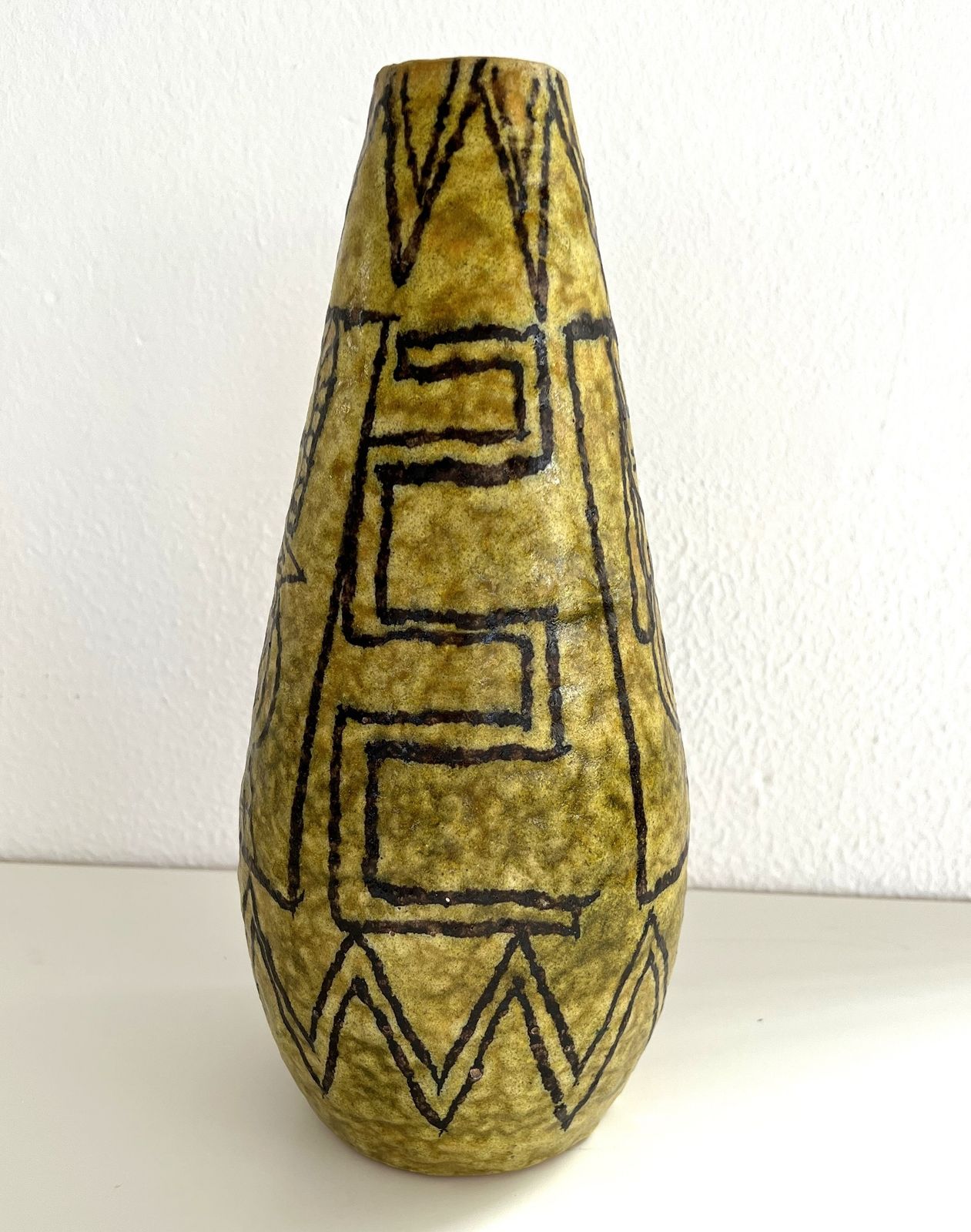 Italian Mid Century Ceramic Vase In Guido Gambone Style, 1950s photo furniture