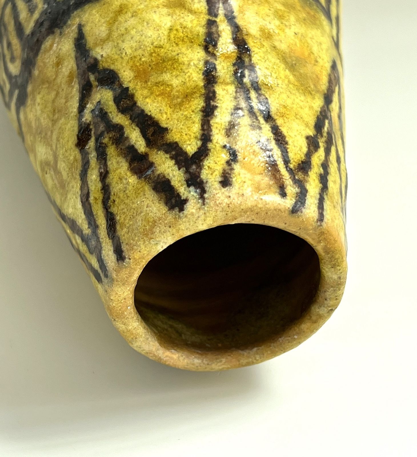 Italian Mid Century Ceramic Vase In Guido Gambone Style, 1950s photo for sale