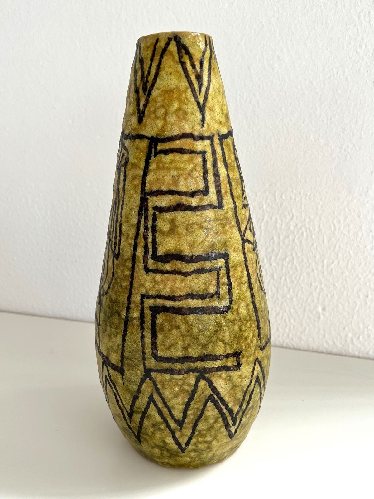 Home Decor Italian Mid Century Ceramic Vase In Guido Gambone Style, 1950s photo