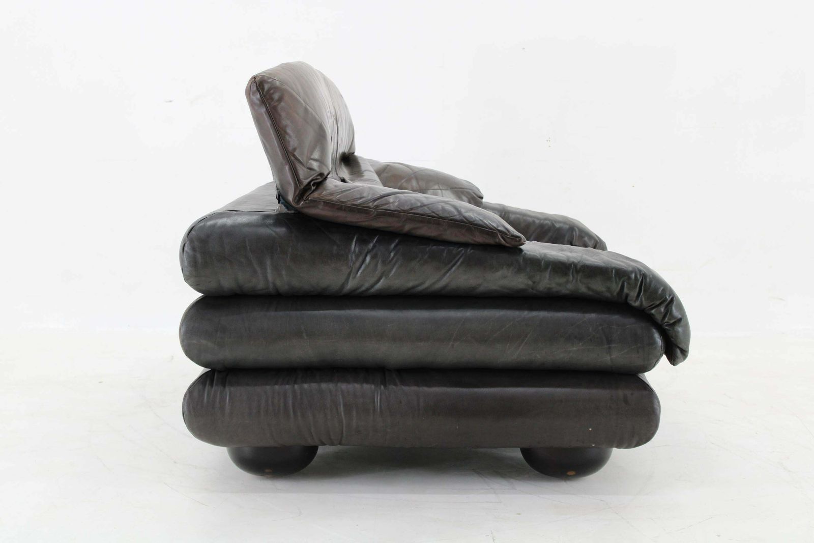 1970s Wiener Werkstätte Brutalist Letaher Adjustable Armchair photo vintage