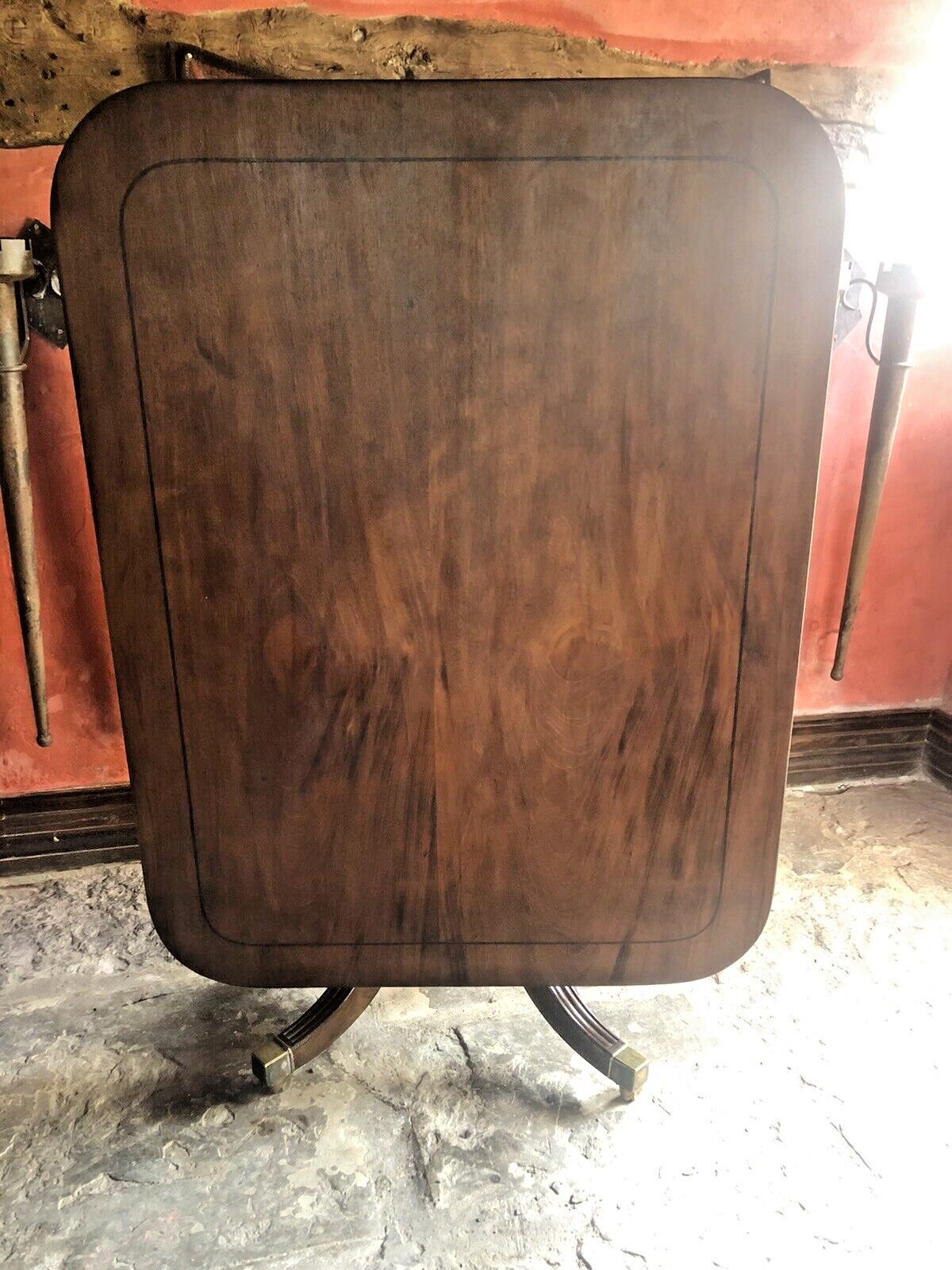 Antique Mahogany English Georgian Period Tilt Top  Breakfast Dining Table C 1820 photo furniture