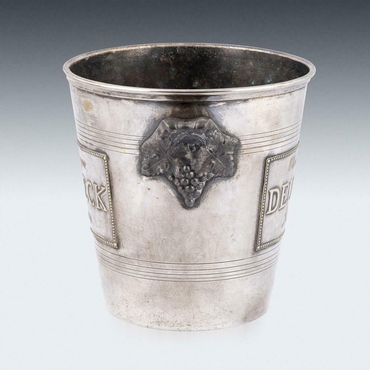 Vintage 20thc French Silver Plated Delbeck Reims Champagne / Wine Cooler C.1930 photo 495.0