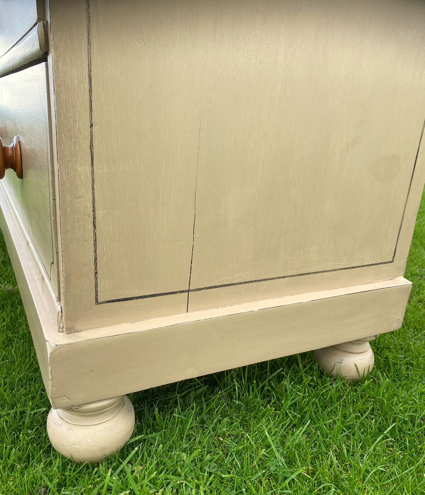 Furniture Faux Bamboo Regency Style Painted Chest Of Drawers photo