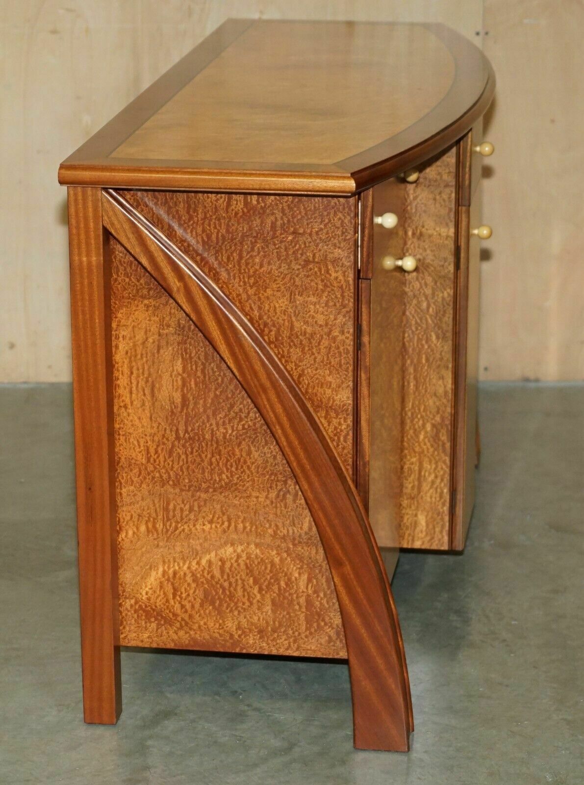 photo buy Stunning Burr Maple & Thuya Wood Andrew Vara Art Deco Sculptural Sideboard