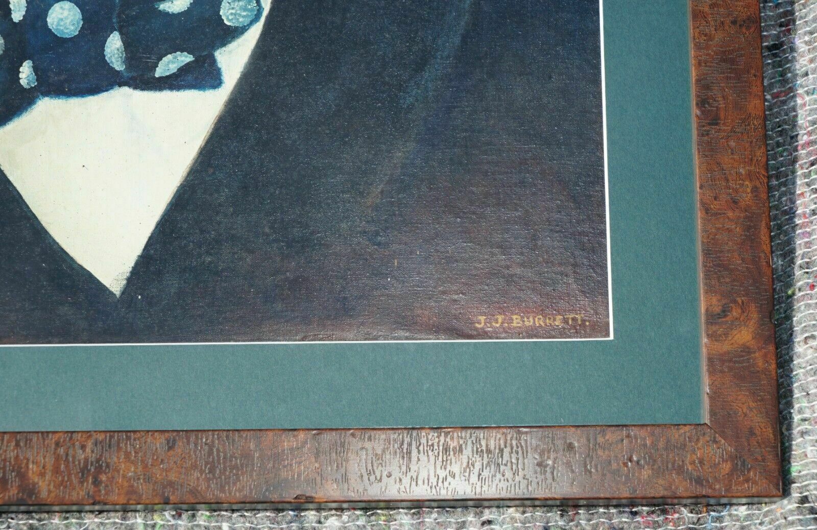 Lovely Winston Churchil Oil Painting Signed Jj Burrett Burr Oak Exhibition Frame photo 3950.0