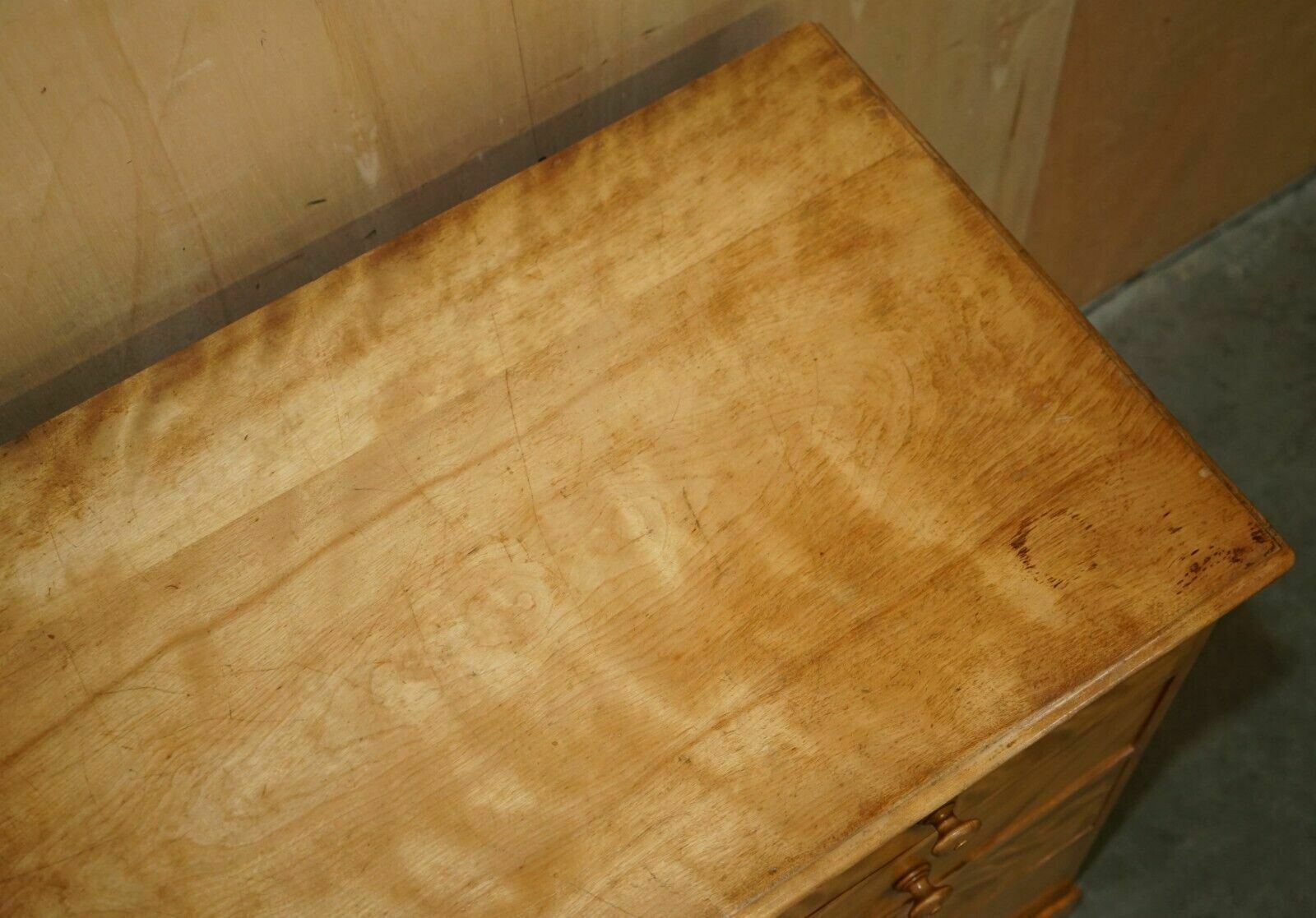 photo buy Stunning Antique Victorian 1880 Satin Birch Holland & Son's Chest Of Drawers