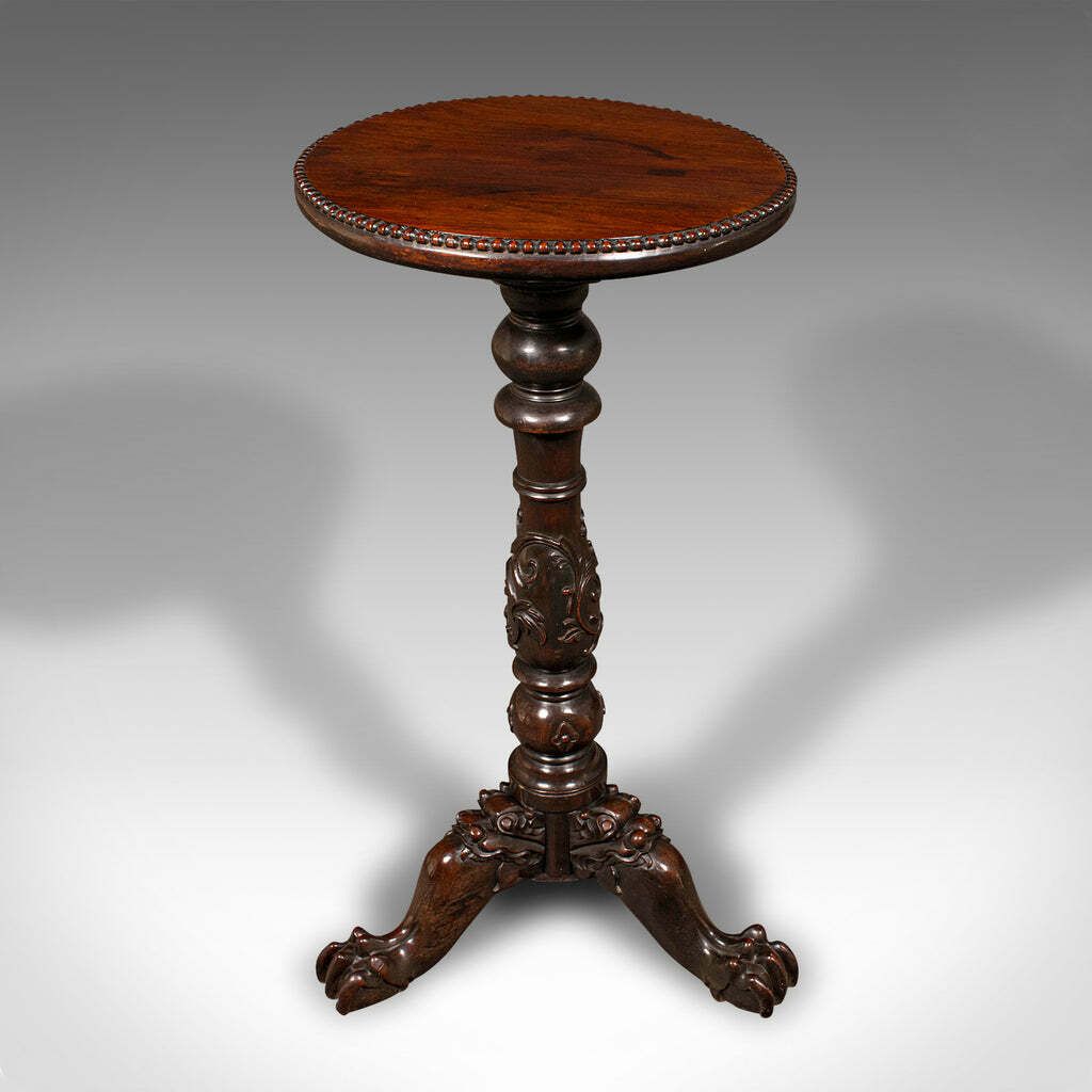 Antique Campaign Torchere, English, Side Table, Planter Stand, William IV, 1835 photo furniture