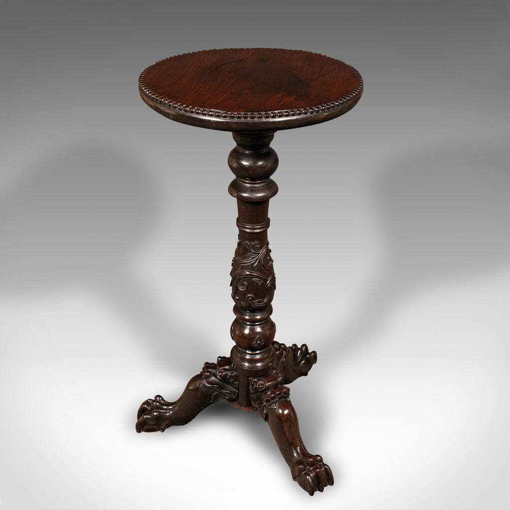 Antique Campaign Torchere, English, Side Table, Planter Stand, William IV, 1835 photo for sale