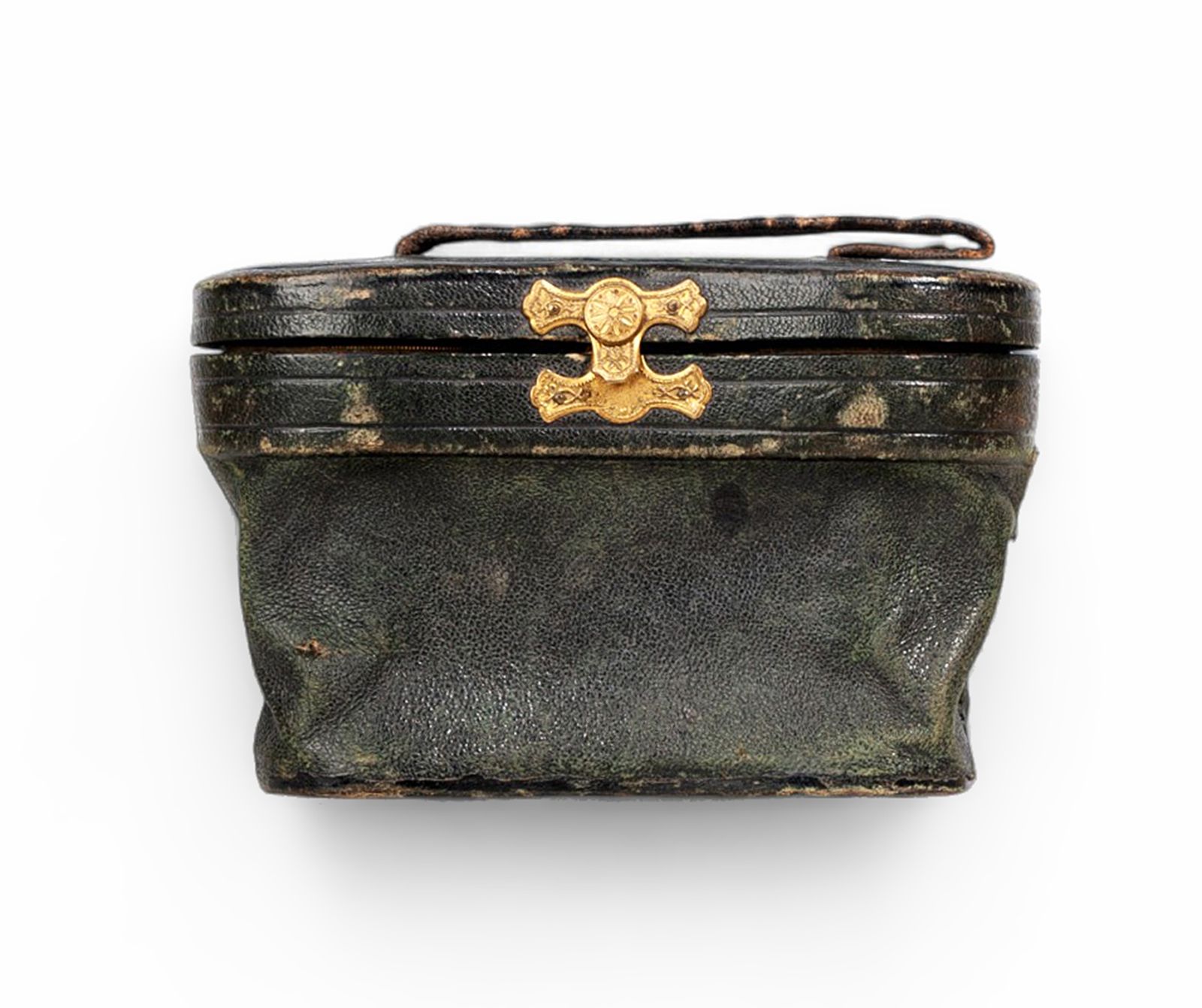 1910s Art Nouveau Lemaire Like Gilt Brass Expandable Sportier Binoculars/Opera Glasses With Leather Case, France photo for sale