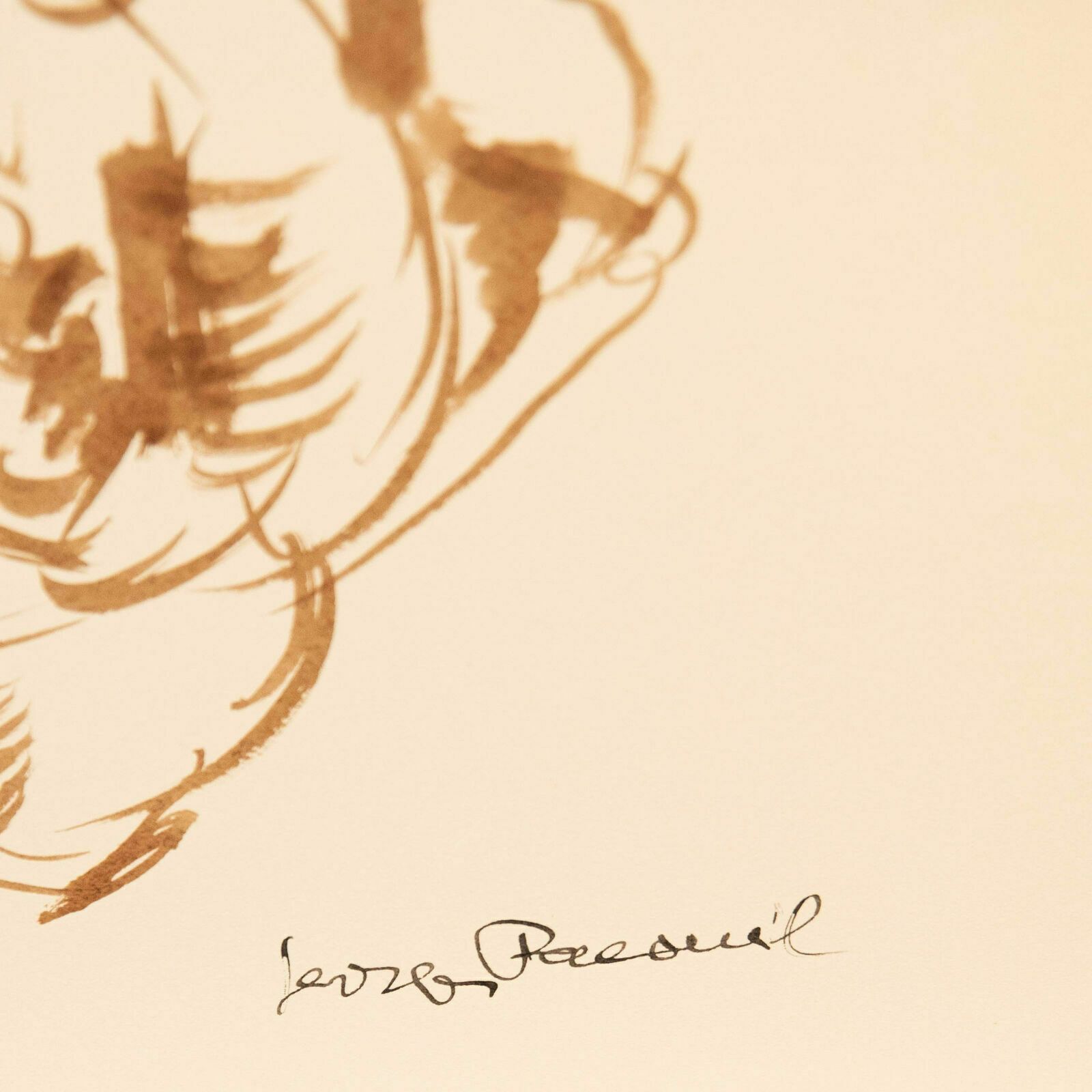 Georges Pacouil (1903 1996) Mid 20th Century India Ink, Horizontal Pose photo Art
