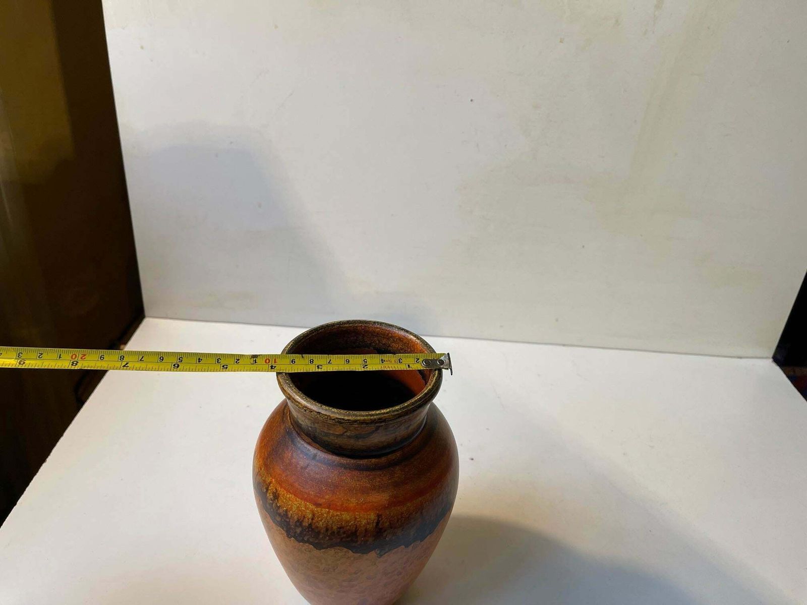 Art Deco Terracotta Vase With 'Fire' Glaze, 1930s photo vinterior