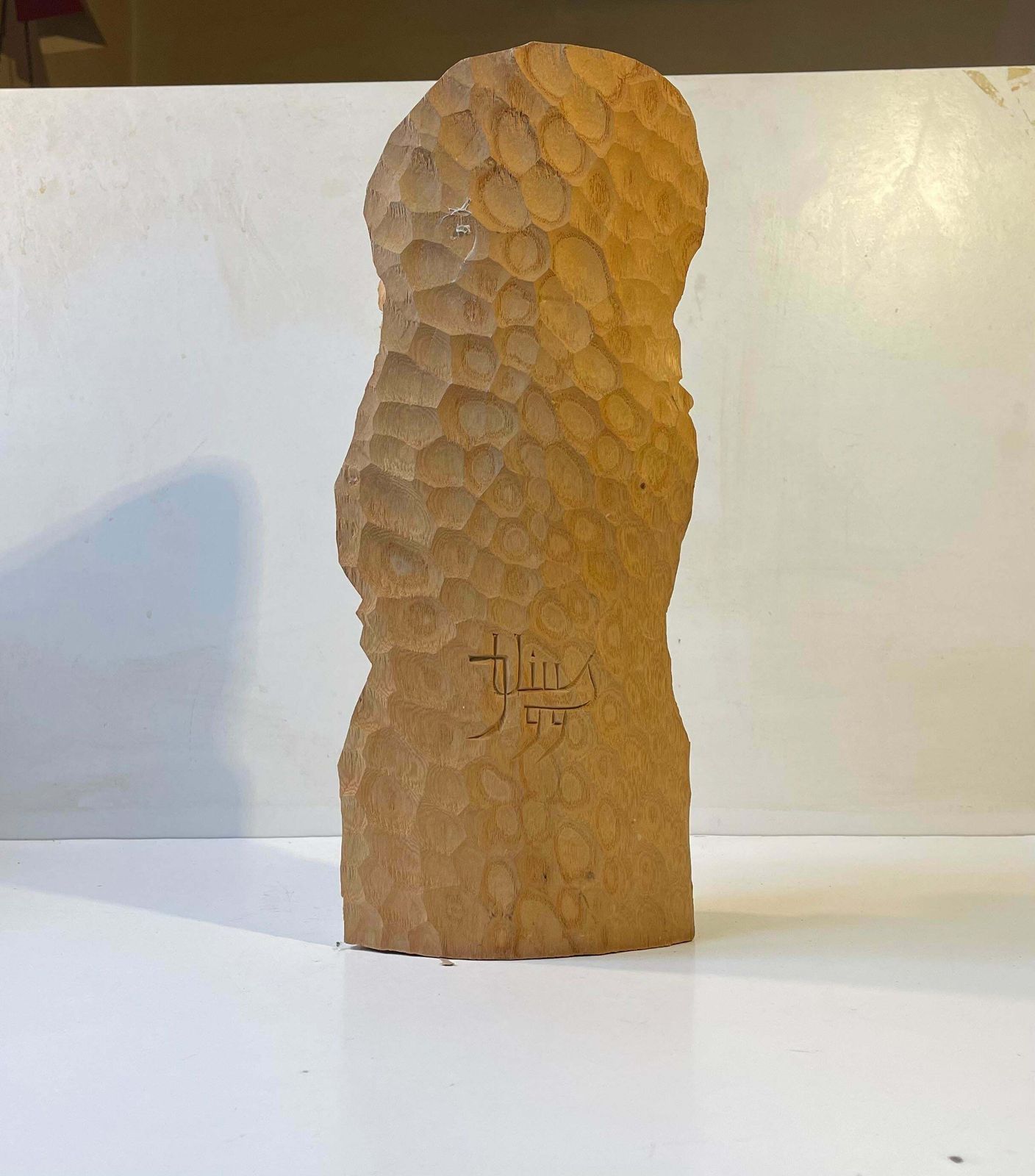 Gaius Julius Caesar   Caricature Head In Hand Carved Oak, 1970s photo Art