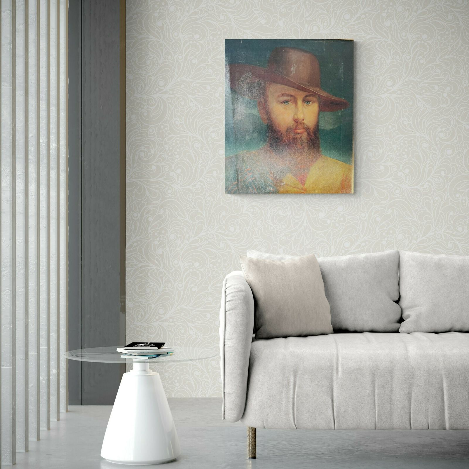 19th Century Portrait Painting Of William Morton Civil Engineer photo vinterior