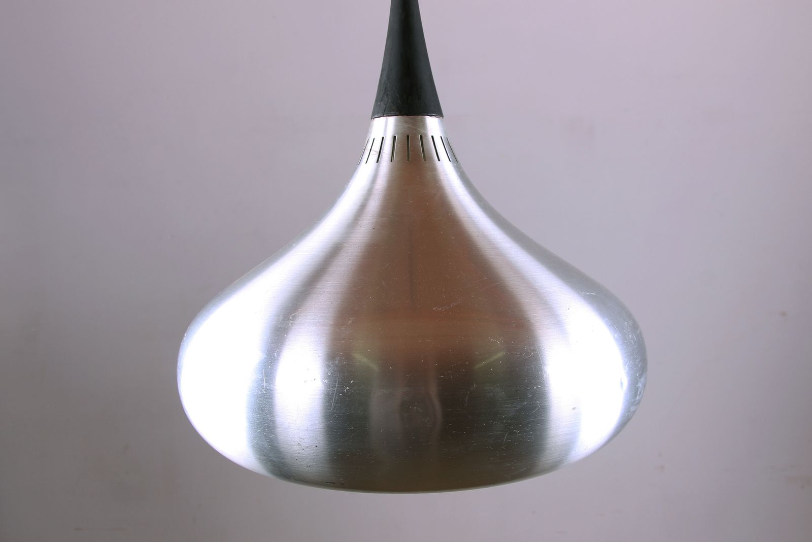 Large Danish Chrome Metal Pendant Light, Orient Model By Jo Hammerborg For Fog & Morup 1960. photo furniture