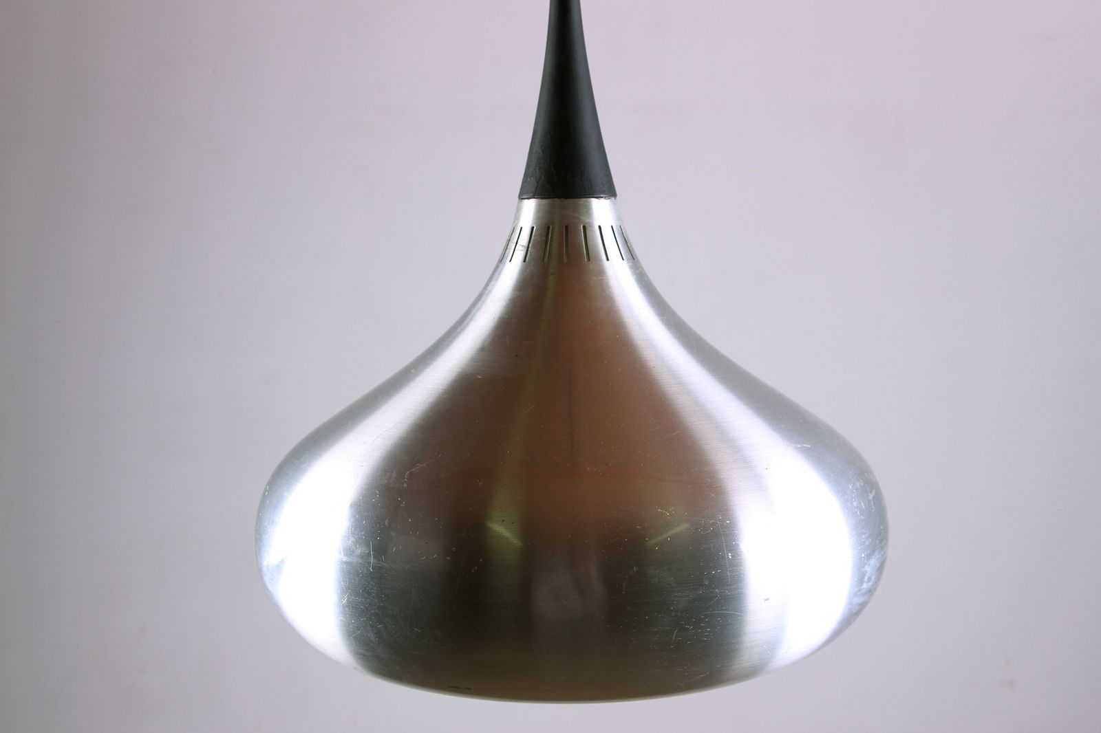 Large Danish Chrome Metal Pendant Light, Orient Model By Jo Hammerborg For Fog & Morup 1960. photo vinterior