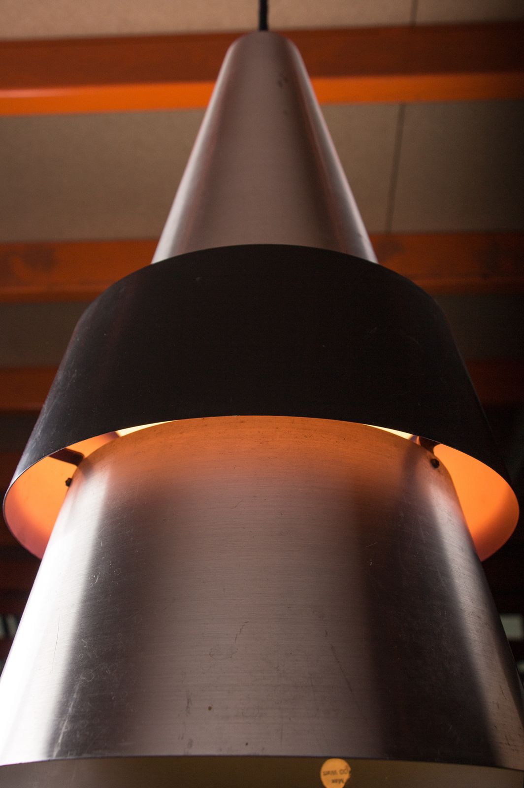 550.0 Large Danish Aluminum Pendant Light, Corona Model By Jo Hammerborg For Fog & Mørup 1960. photo