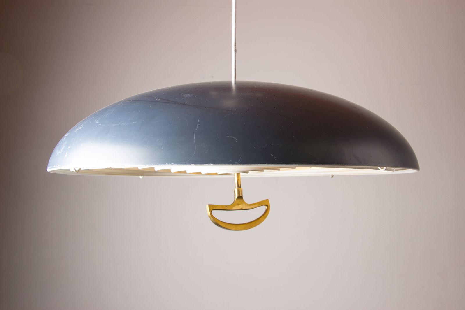 Large Danish Metal Pendant Model California By Vilhem Wolhert & Jorgen Bo For Poulsen 1960