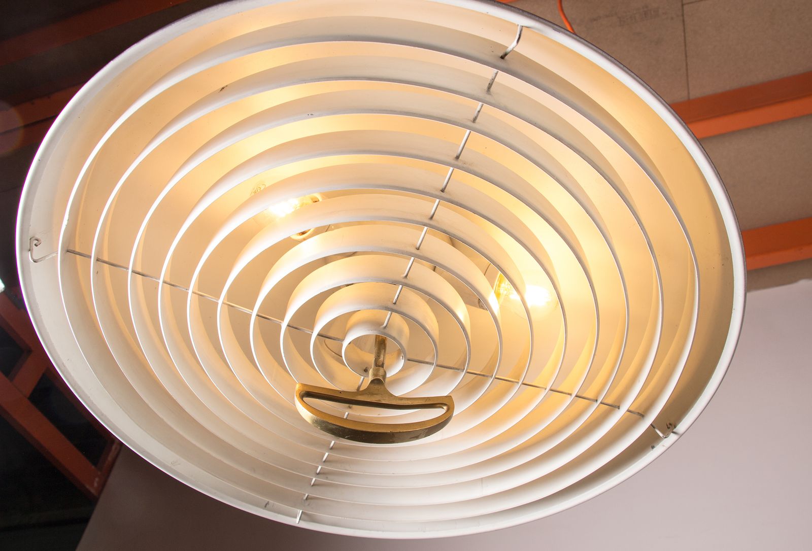 Grand luminaire suspendu danois en métal, modèle California, par Vilhem Wohlert & Jorgen Bo pour Poulsen, 1960 photo Luminaires
