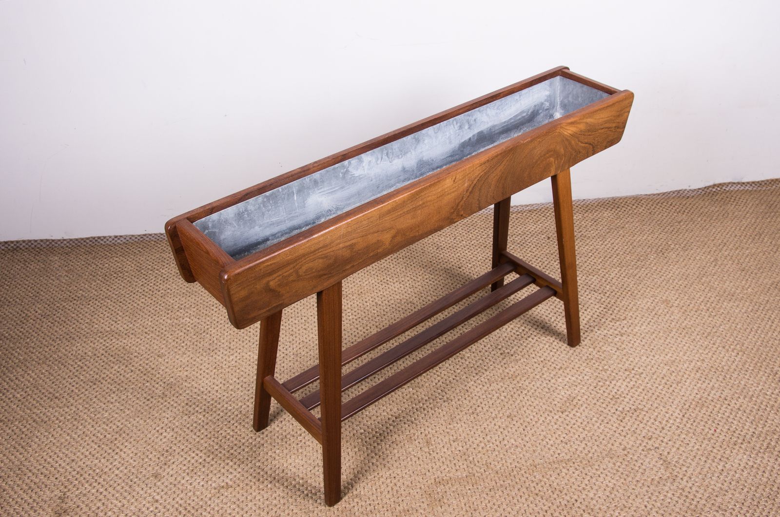 Large Danish Beech And Zinc Indoor Planter By Brdr Dalsaargd For Illum Bolighus 1960 photo buy