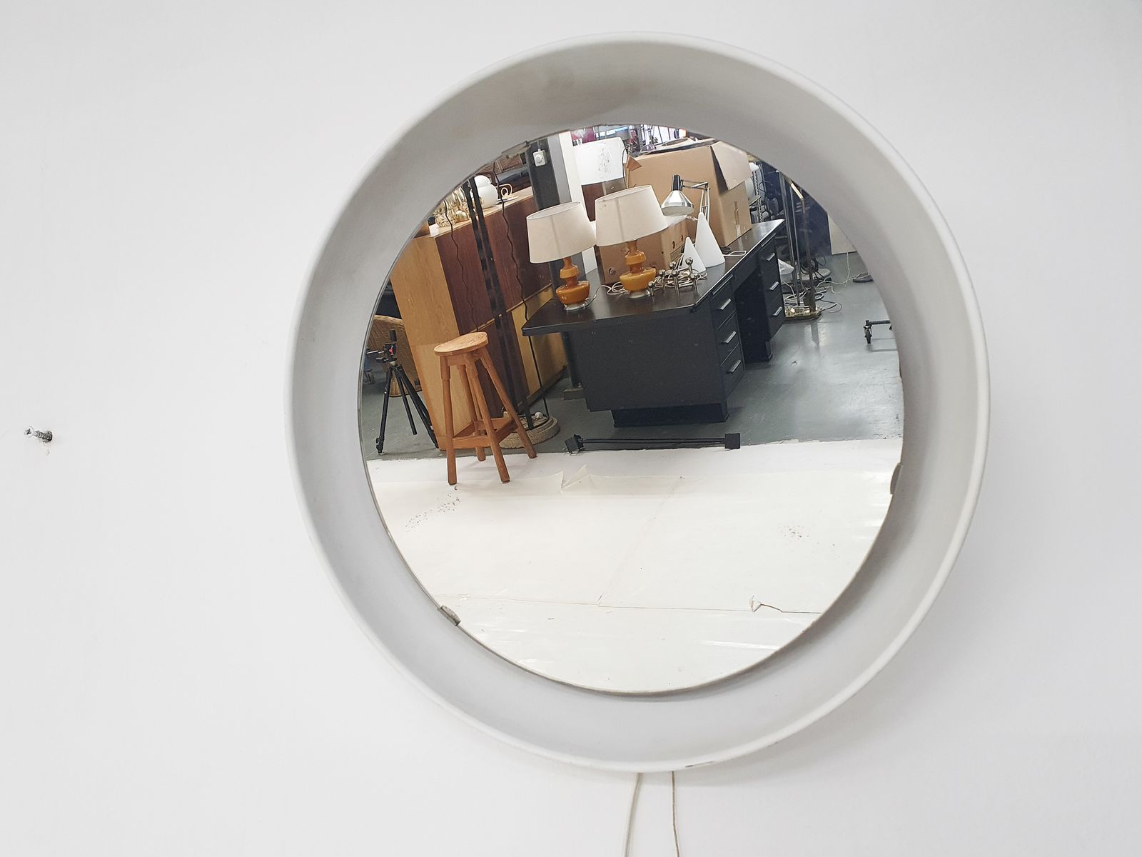 Poul Henningsen For Louis Poulsen Mirror With Back Light, Denmark 1960's photo for sale