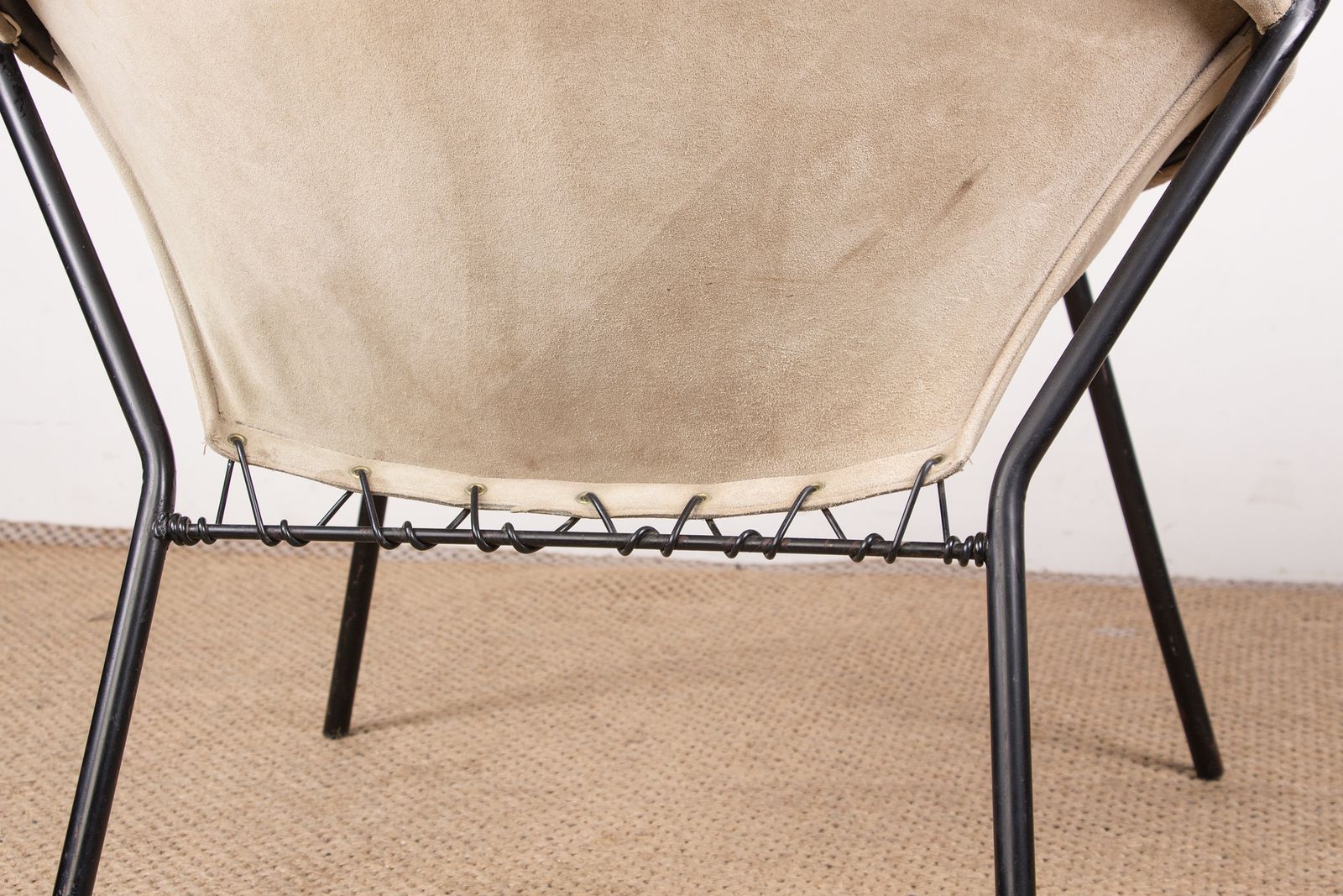 1000.0 Fauteuil danois en cuir, acier et teck, modèle Balloon, par Hans Olsen, 1960. photo