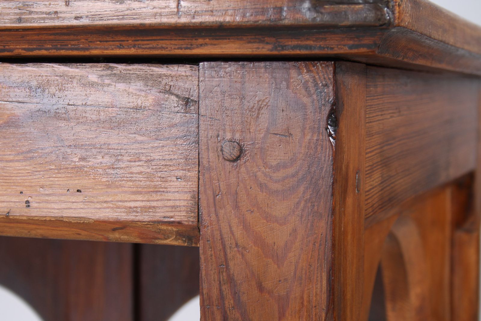 Large Victorian Ecclesiastical Gothic Revival Serving Table, Workstation Desk Or Countertop photo vintage