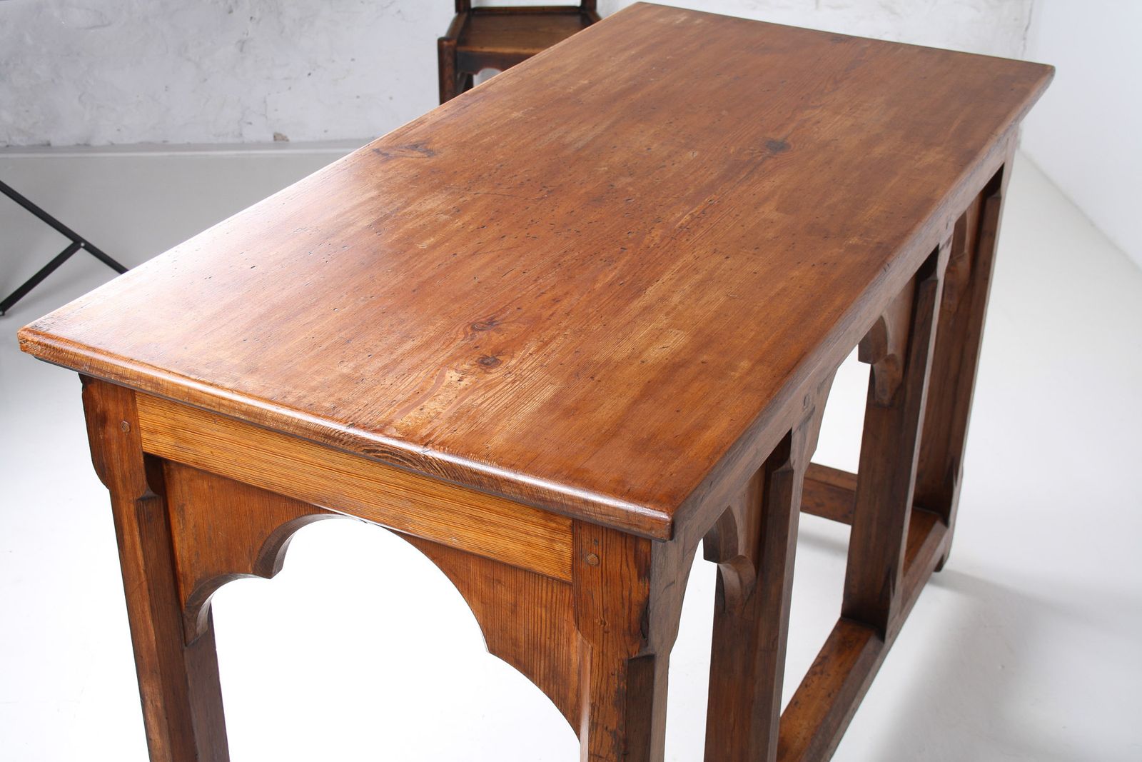 1385.0 Large Victorian Ecclesiastical Gothic Revival Serving Table, Workstation Desk Or Countertop photo