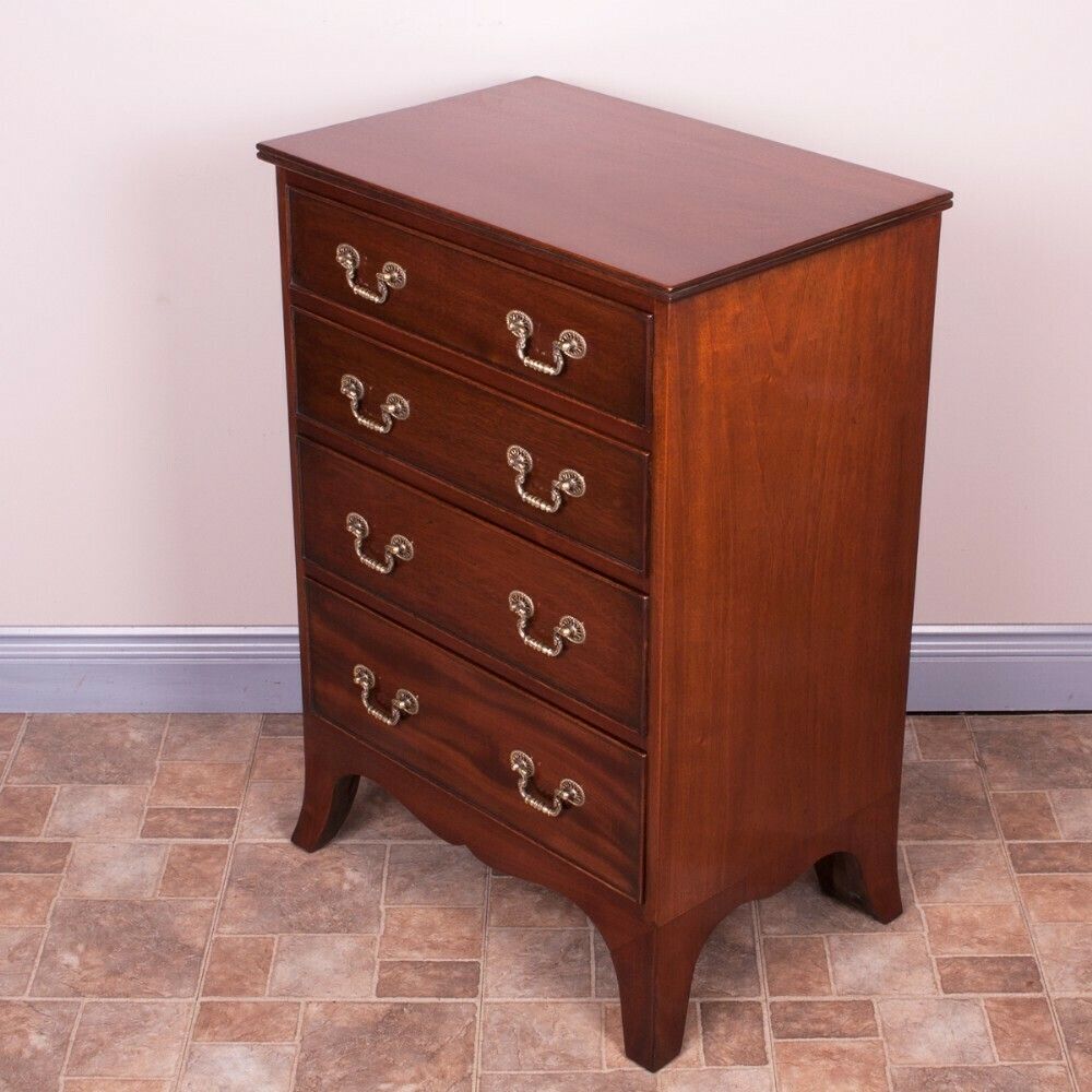 Narrow Mahogany Four Drawer Chest Of Drawers photo for sale