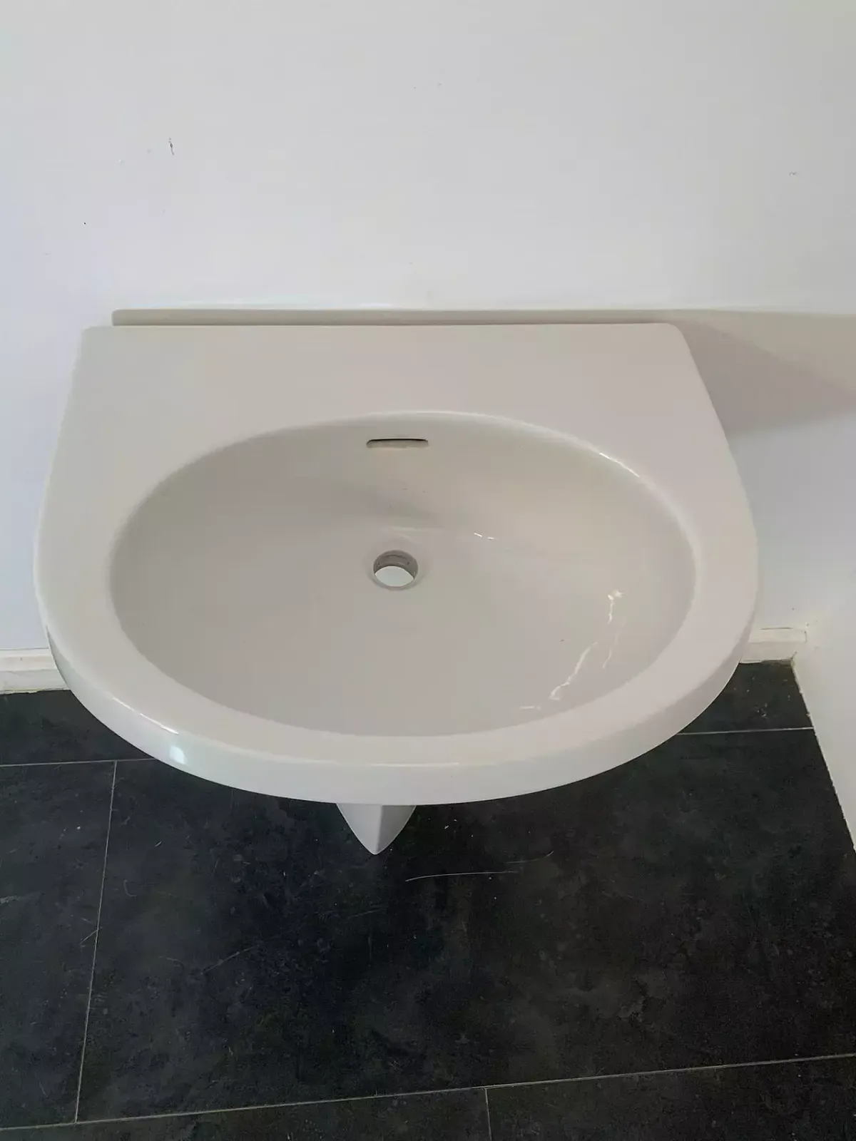 Gio Ponti Washbasin With Pedestal For Ideal Standard, 1960s photo for sale