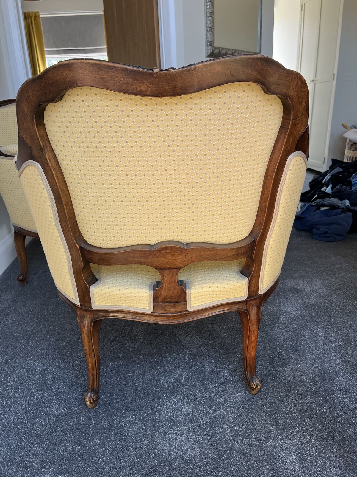 Pair Of Antique Newly Upholstered Chairs photo vintage