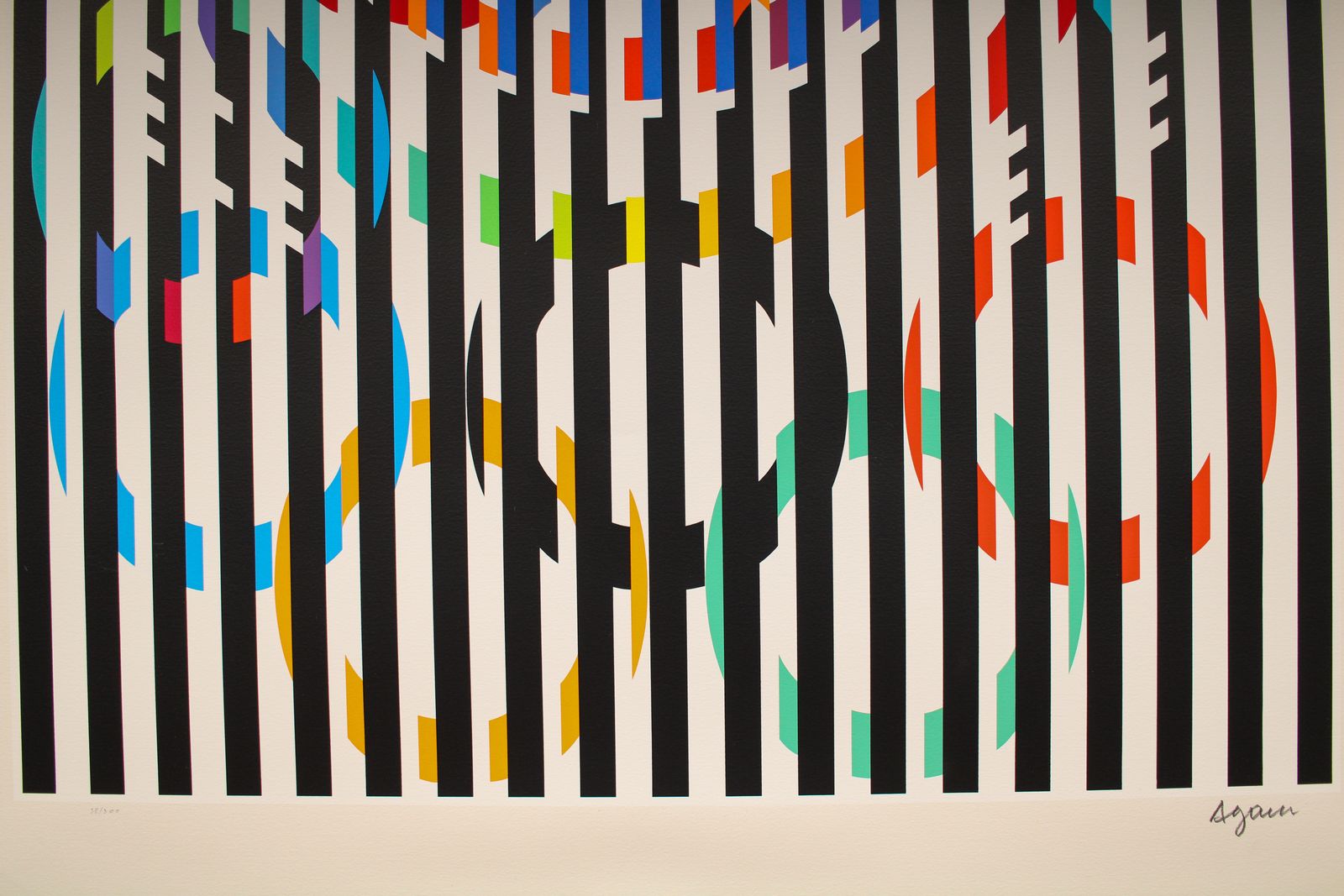 An Original Lithograph By Yaacov Agam 'Message Of Peace 1988 Olympics' photo for sale