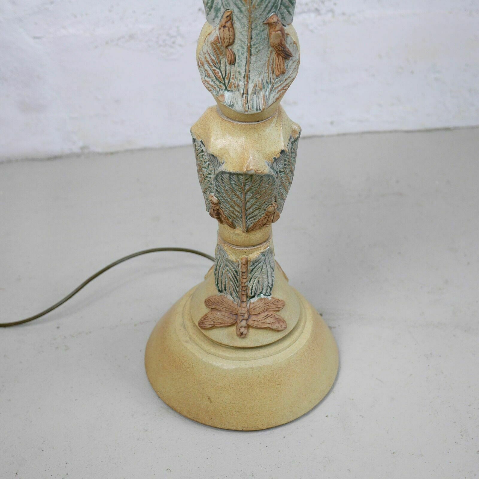 photo for sale Mid Century Bernard Rooke Studio Pottery Totem Floor Lamp Dragon Fly #102666
