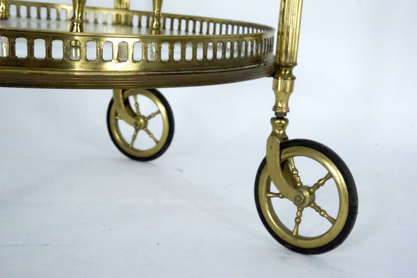 Mid Century Modern Brass And Glass Bar Cart By Cesare Lacca, Italy, 1950s. photo 1820.0