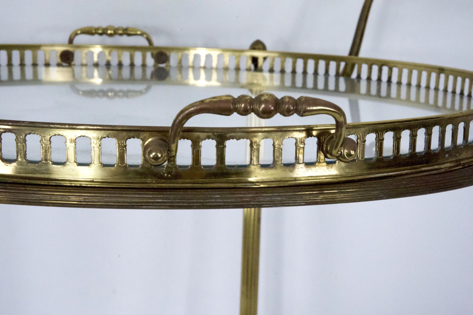 Mid Century Modern Brass And Glass Bar Cart By Cesare Lacca, Italy, 1950s. photo vinterior