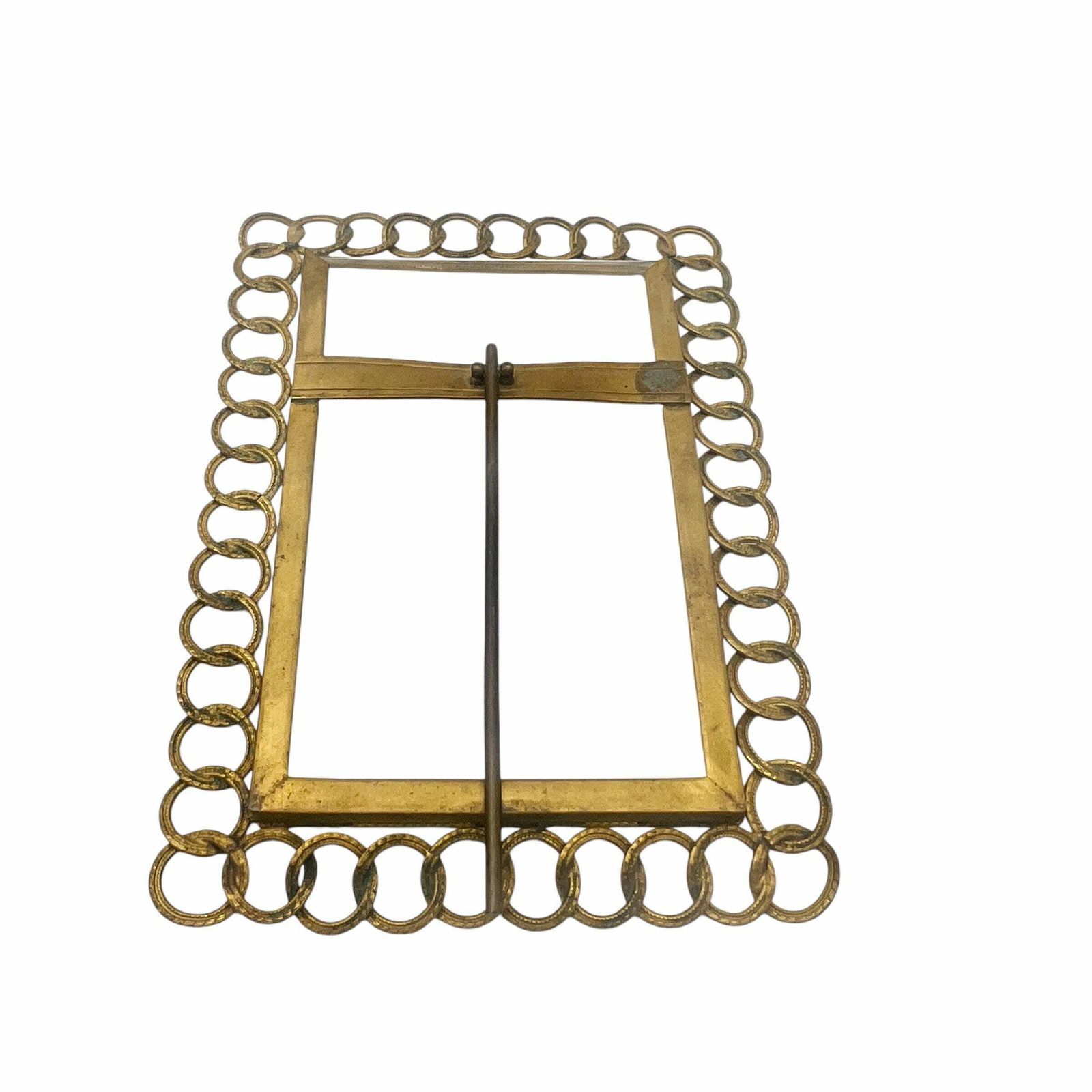 Antique Gilt Brass Link Glazed Photograph Frame   Picture Frame   Home Decor photo Home Decor